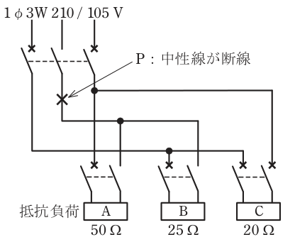 第一種電気工事士(学科) 令和5年度 第7問の図