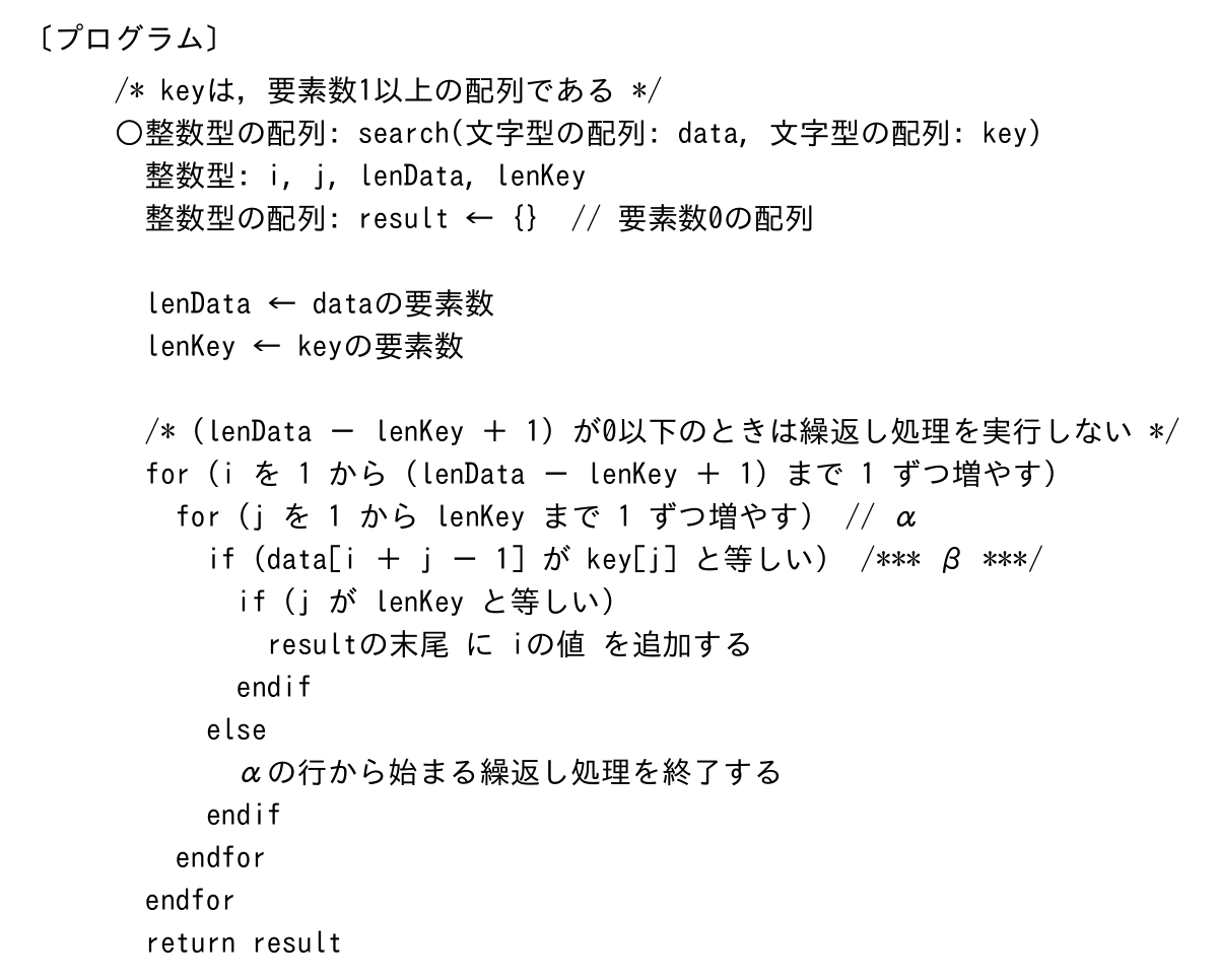 基本情報技術者 2025年度(令和7年度)公開問題 科目B 問4の図