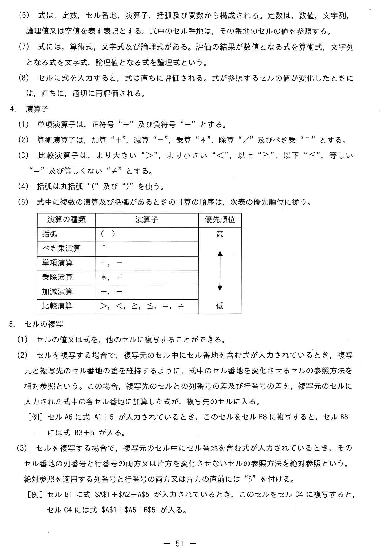 表計算ソフトの機能・用語(ITパスポート試験用)